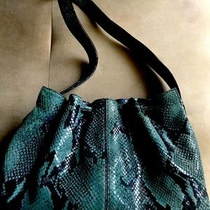 Cristian Italian Leather Python Handbag